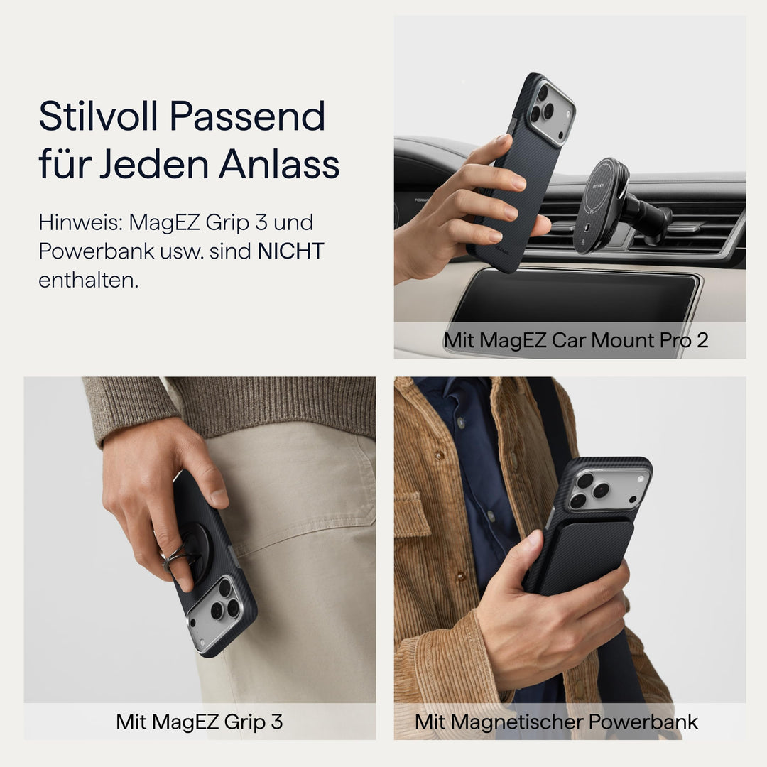 iPhone 17 Pro Max Hülle Aramidfaser 0,9mm ultradünn MagSafe-kompatibel - Bild 8
