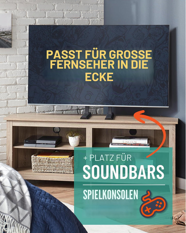 TV-Ständer universal höhenverstellbar für Fernseher 49–77 Zoll Stahl - Bild 4