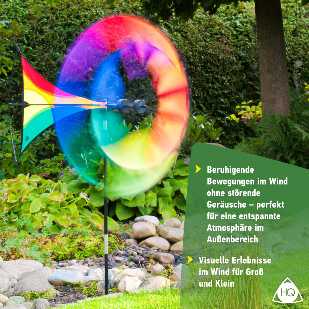 Windrad Garten Illusion Rainbow Ripstop-Polyester mit Standstab - Bild 3