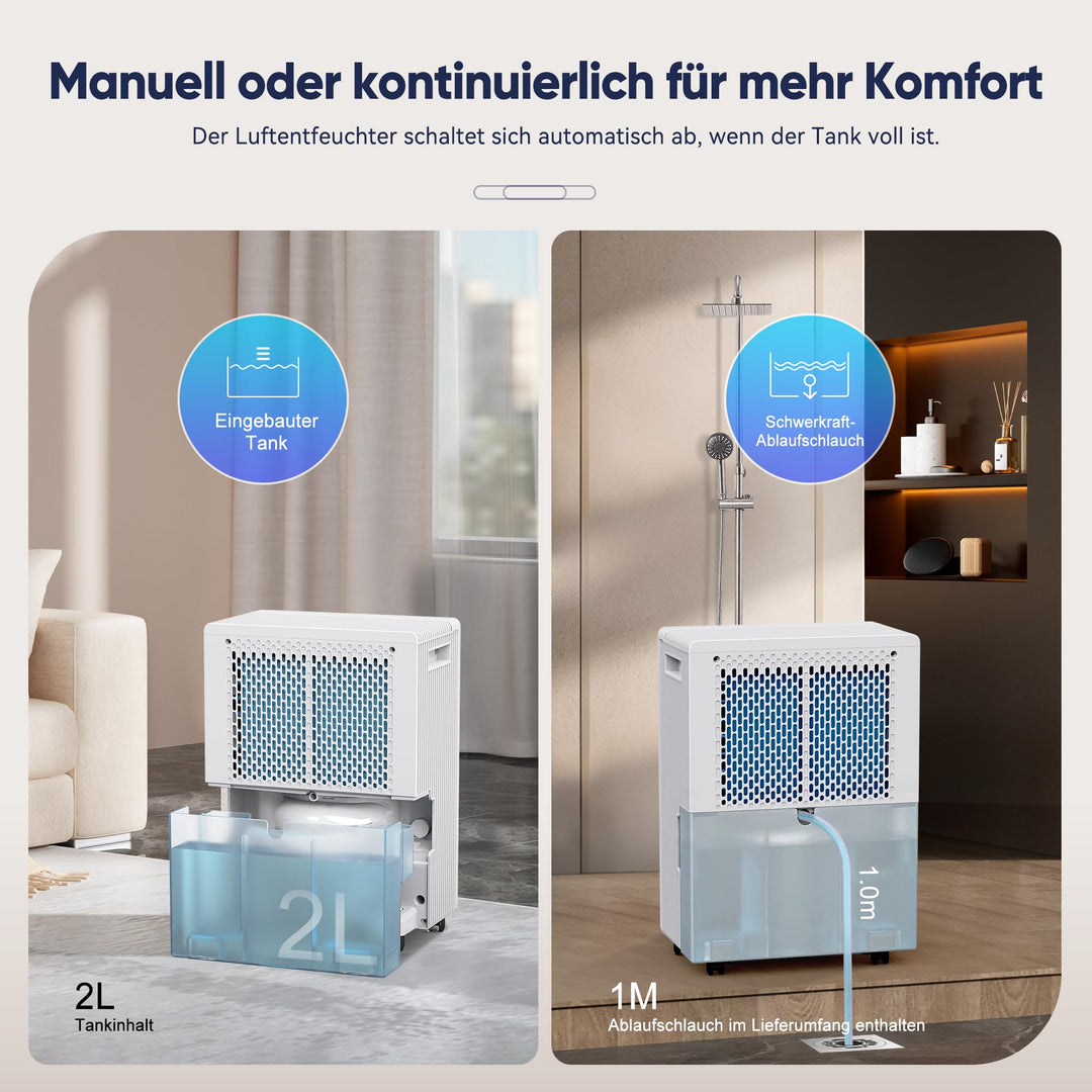 Luftentfeuchter mit Kompressor 16L/24h für Räume bis 45m² - Bild 6