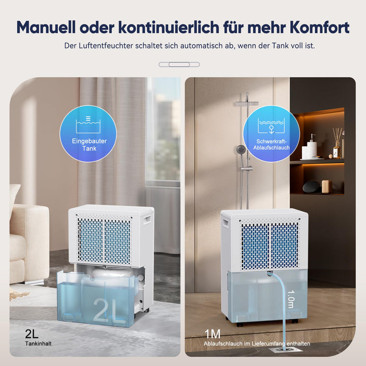 Luftentfeuchter mit Kompressor 16L/24h für Räume bis 45m² - Bild 6