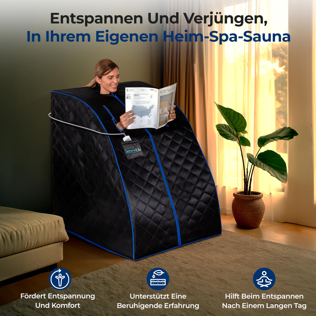 Dampfsauna Zelt faltbar 70x80x98 cm mit Stuhl und Heizmatte - Bild 6