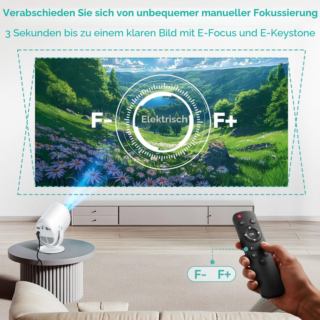 Mini Beamer 1080P WiFi 6 Bluetooth 270° drehbar bis 200 Zoll - Bild 5