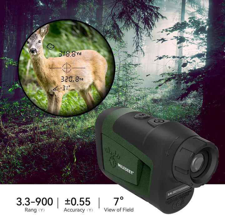 Laser-Entfernungsmesser Jagd 800m mit Winkelmessung 6x Zoom - Bild 4