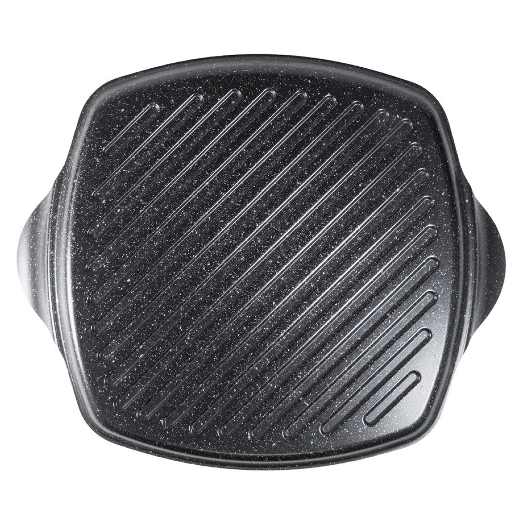 Grillpfanne Aluminium quadratisch 25x25 cm Antihaft Steinoptik - Bild 2