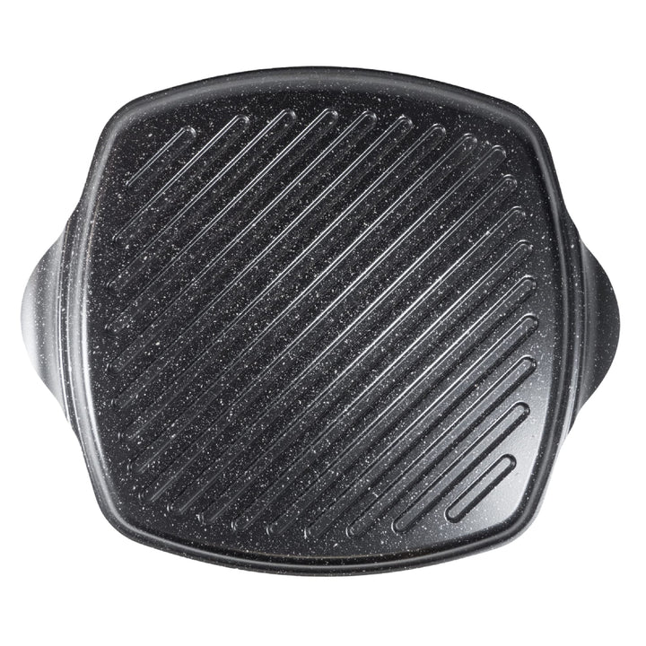 Grillpfanne Aluminium quadratisch 25x25 cm Antihaft Steinoptik - Bild 2