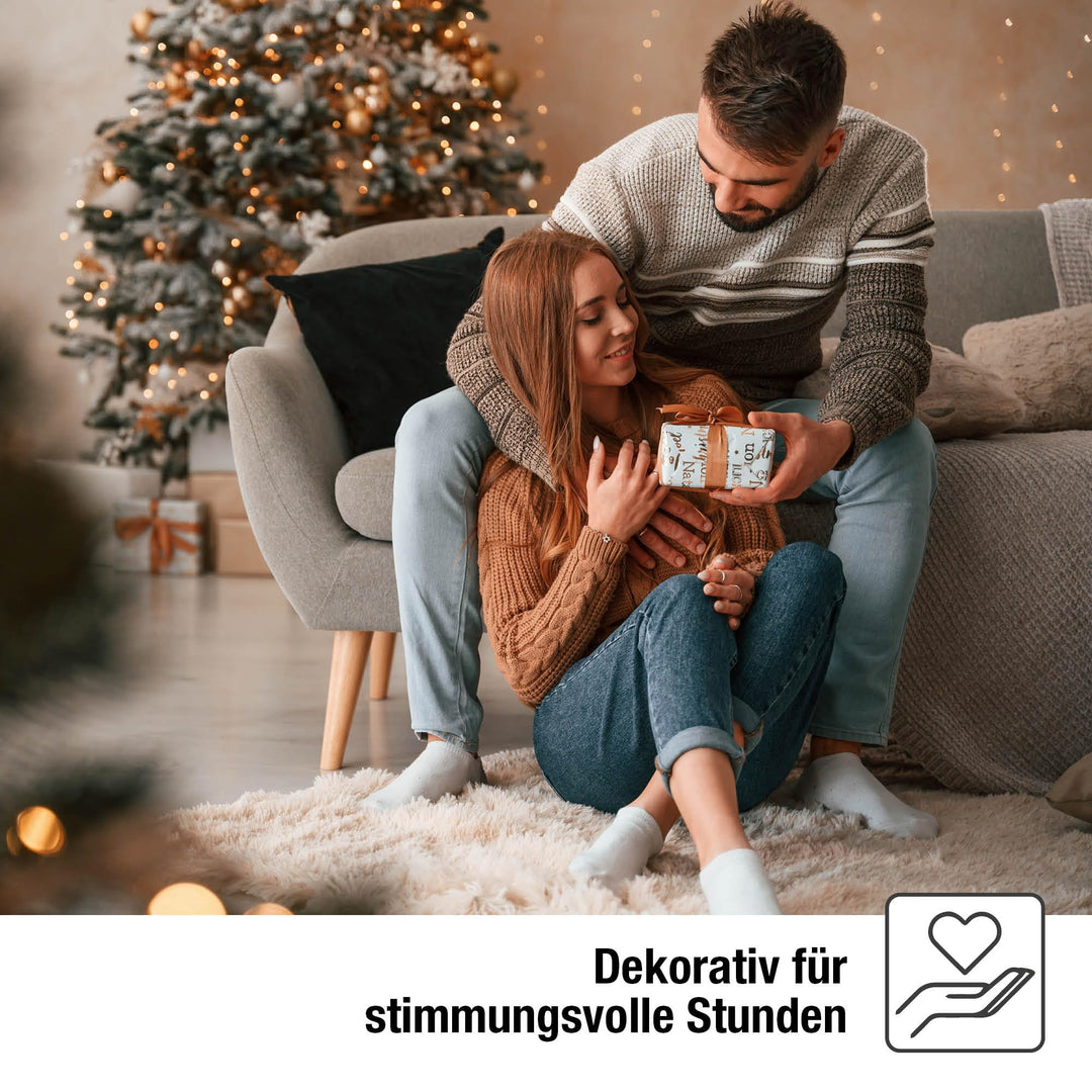 Weihnachtsbaum Lichterkette aussen 20 warmweisse Kerzenlichter mit Stecker - Bild 5