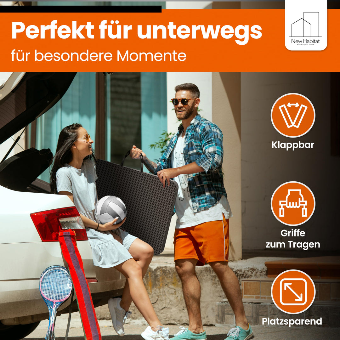 Bierzeltgarnitur Polyrattan klappbar 180 cm für 8 Personen - Bild 5