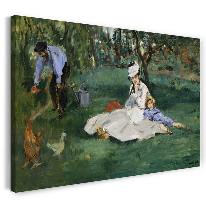 Leinwandbild Manet Familie Monet in Argenteuil 80x60 cm