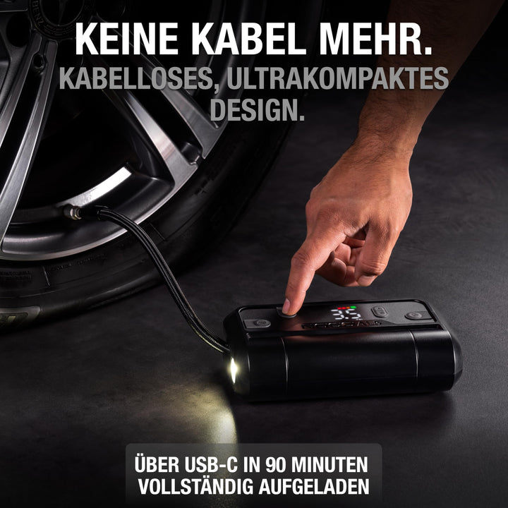 Akku-Luftkompressor 5A kabellos 17 SLPM für Auto Fahrrad Sport - Bild 3