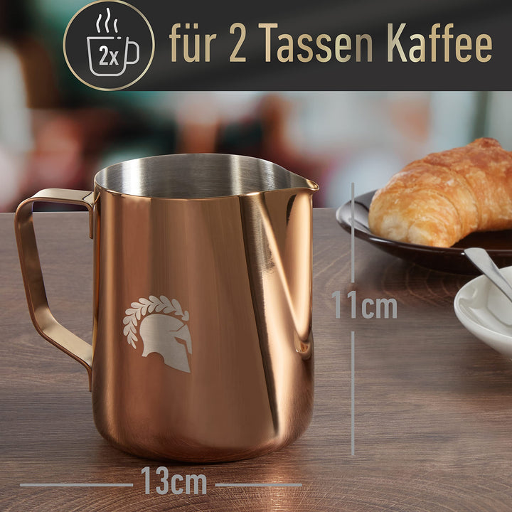 Milchkännchen Edelstahl 600ml für Latte Art, Kupfer - Bild 2