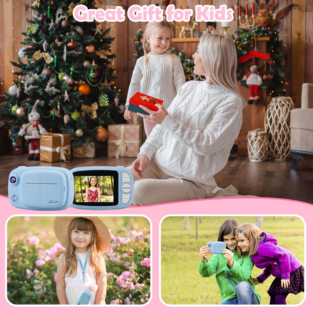 Sofortbildkamera Kinder 12MP 1080p HD mit Thermodruck 32GB Karte - Bild 8