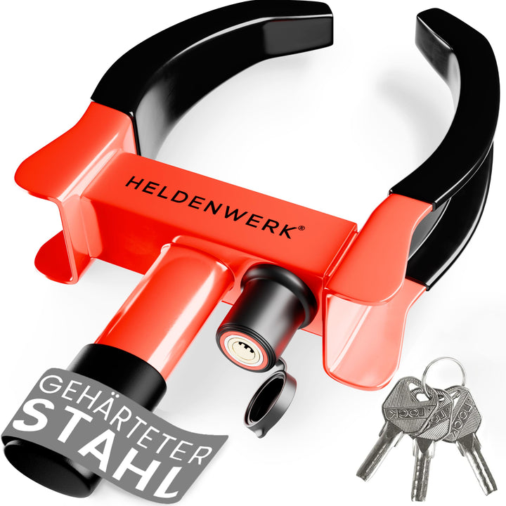 Parkkralle Radkralle Hartstahl verstellbar 18-30 cm mit 3 Schlüsseln