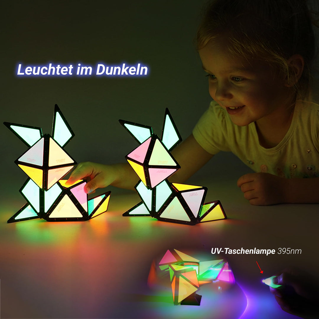 Magnet-Pyramiden-Puzzle leuchtend 12 Teile 243 Magnete STEM-Spielzeug - Bild 9