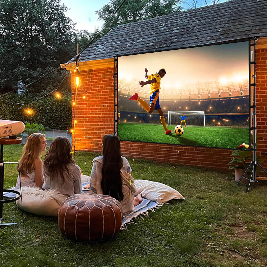 Beamer Leinwand mit Stativ 150 Zoll, 16:9 HD, Outdoor faltbar - Bild 6