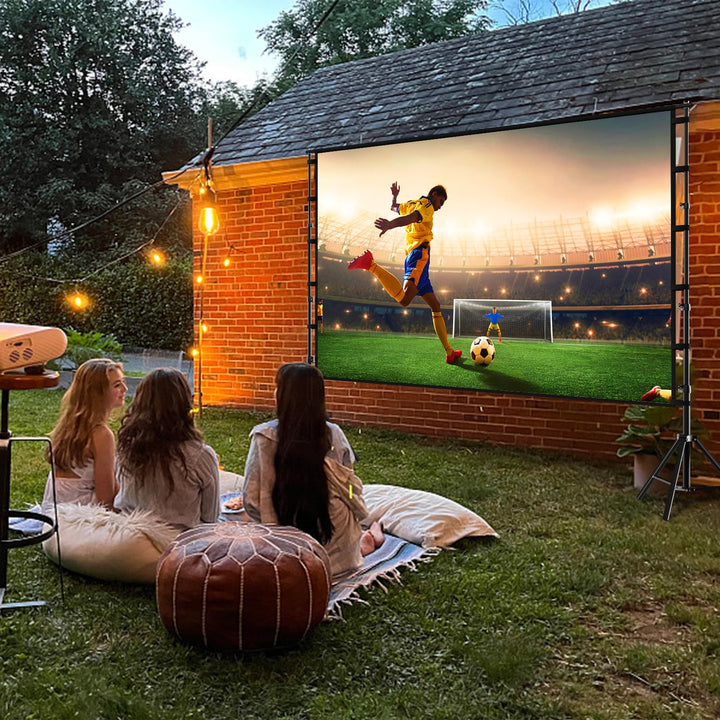 Beamer Leinwand mit Stativ 150 Zoll, 16:9 HD, Outdoor faltbar - Bild 6