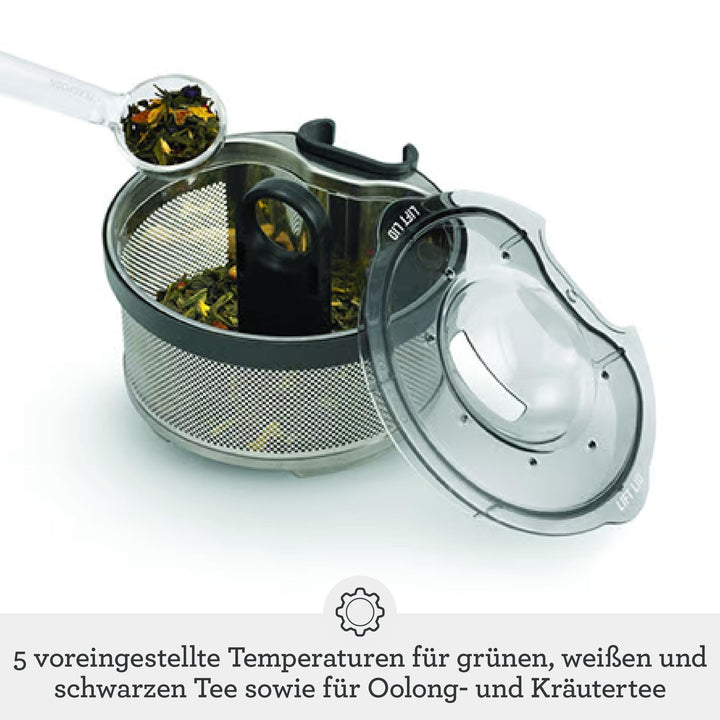 Teekocher mit automatischem Teekorb Edelstahl 1,5 L Glaskanne - Bild 5