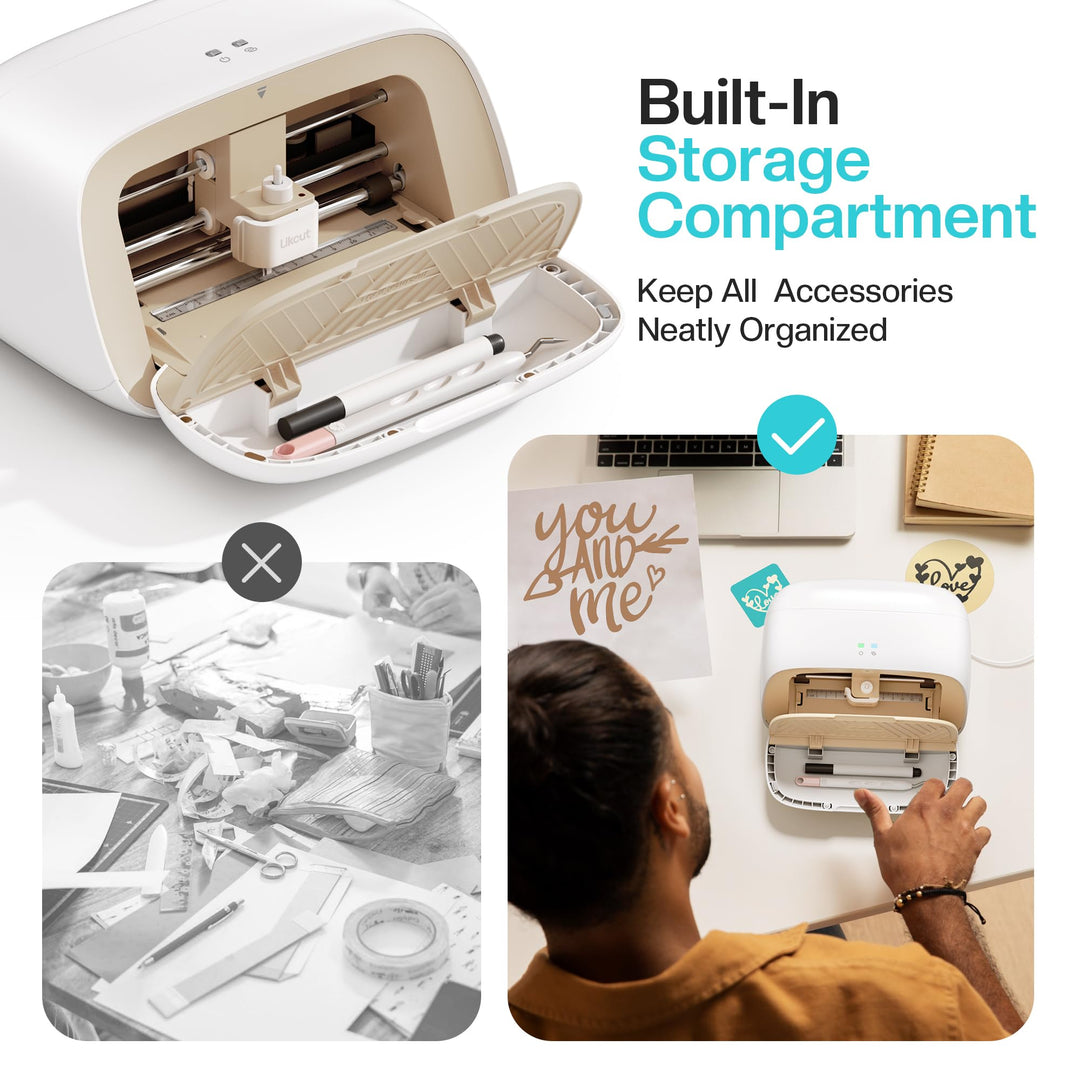 Schneideplotter Mini mit Bluetooth, USB, Einsteiger-Set, beige - Bild 9