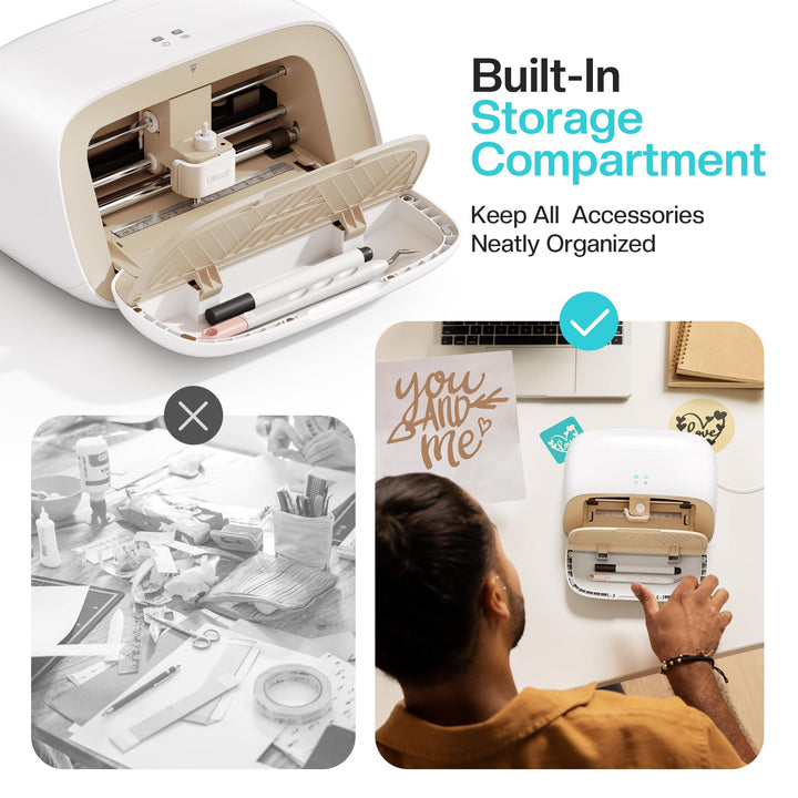 Schneideplotter Mini mit Bluetooth, USB, Einsteiger-Set, beige - Bild 9