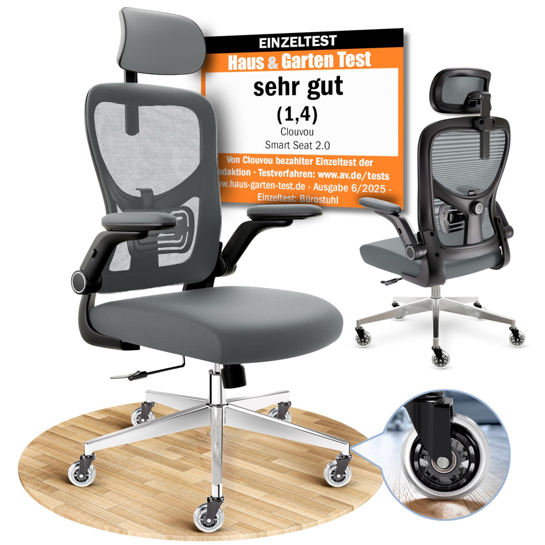 Bürostuhl Ergonomisch Netz-Mesh Lendenstütze 3D-Armlehnen 150 kg