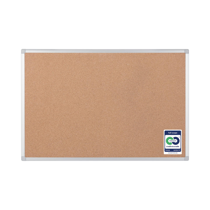 Pinnwand Kork mit Aluminiumrahmen 120x90 cm Büro &amp; Homeoffice