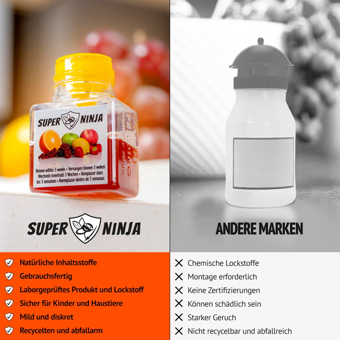 Fruchtfliegenfalle mit Flüssigköder 12er-Pack für Küche - Bild 7