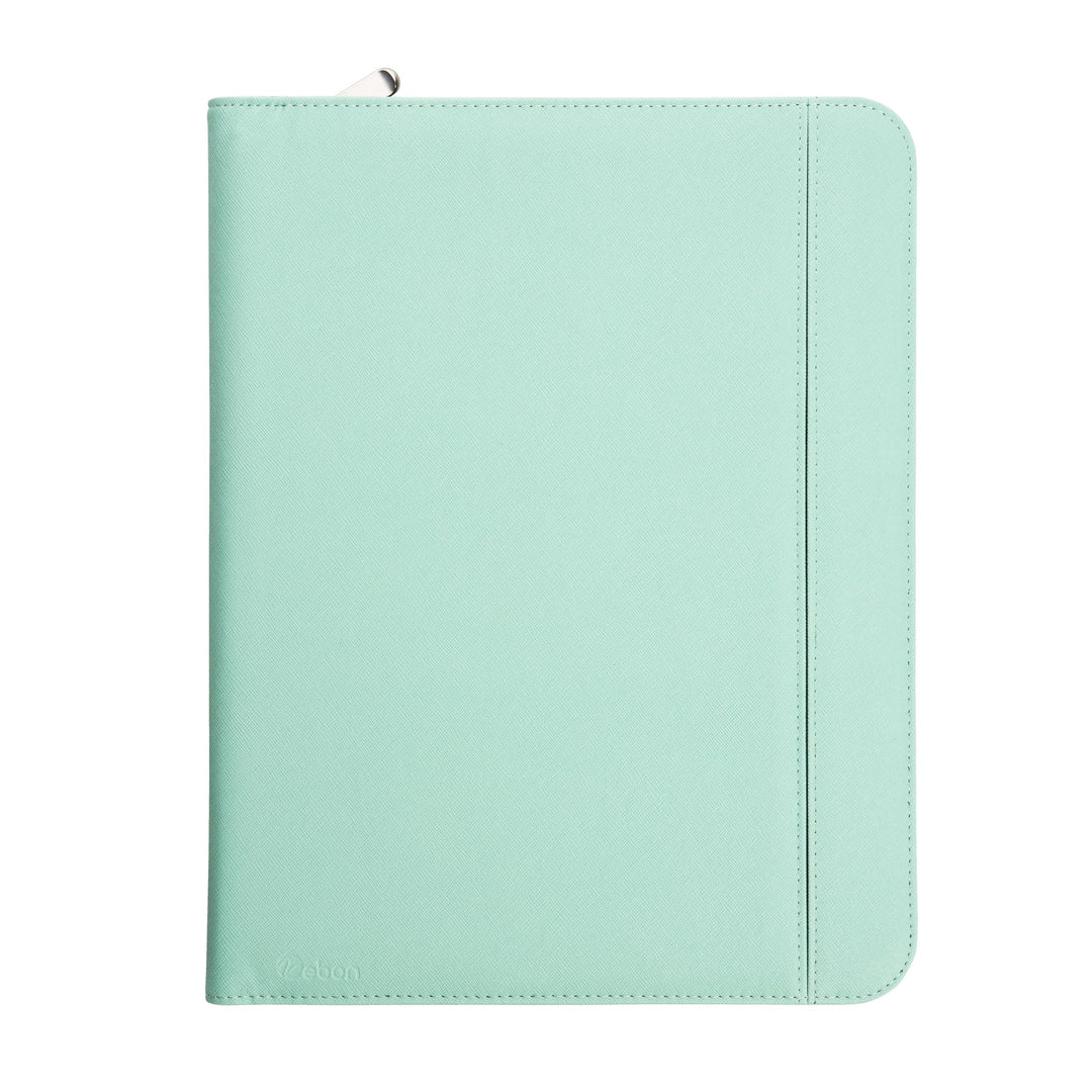 Schreibmappe A4 Kunstleder mit Laptopfach 13" &amp; Reissverschluss, Türkis