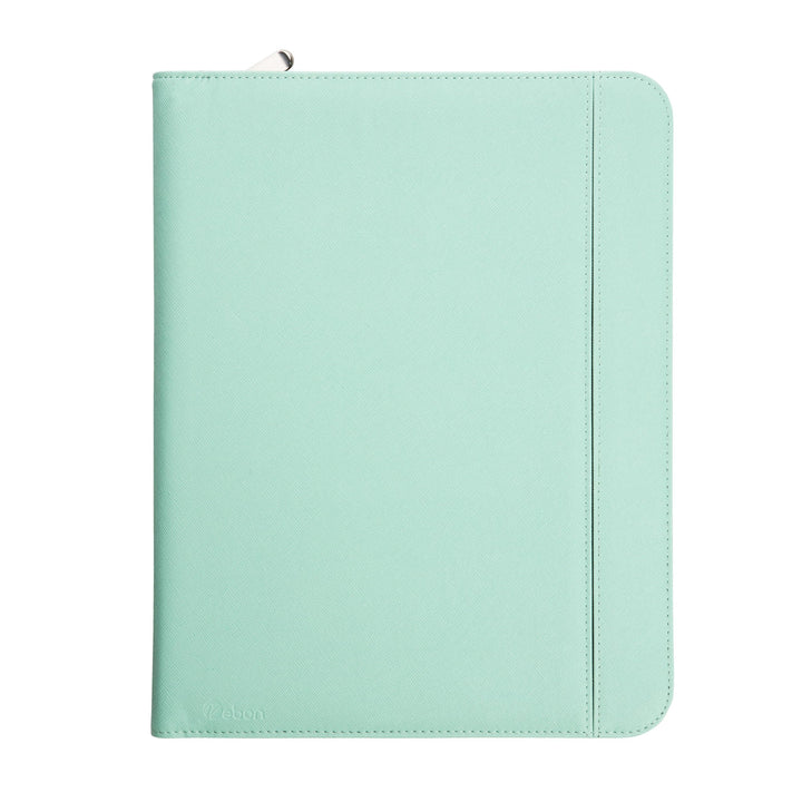 Schreibmappe A4 Kunstleder mit Laptopfach 13" &amp; Reissverschluss, Türkis