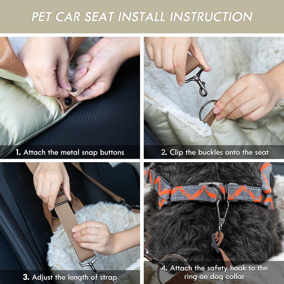 Hundetasche 3-in-1 Fleece als Autositz Bett und Tragetasche bis 4,5 kg - Bild 6