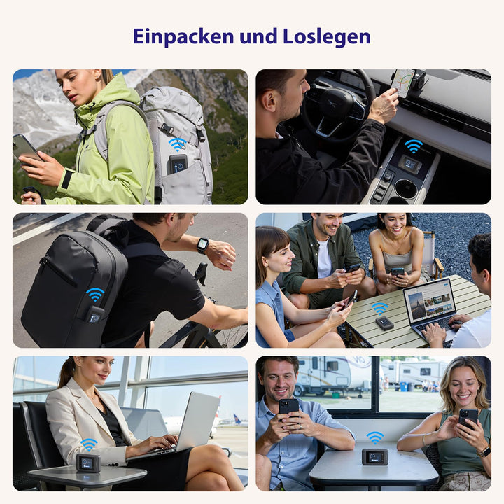 Mobiler 4G+ WLAN Router mit SIM-Slot Dualband AC900 fuer 16 Geraete - Bild 3