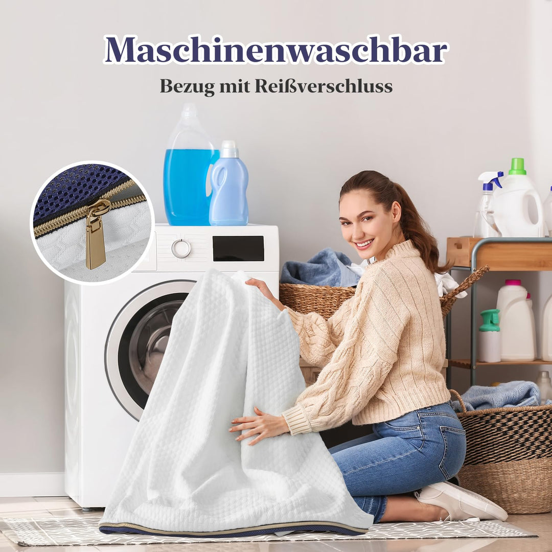 Matratzentopper 10cm 160x200cm Gel Memory Foam H3/H4 fest - Bild 5