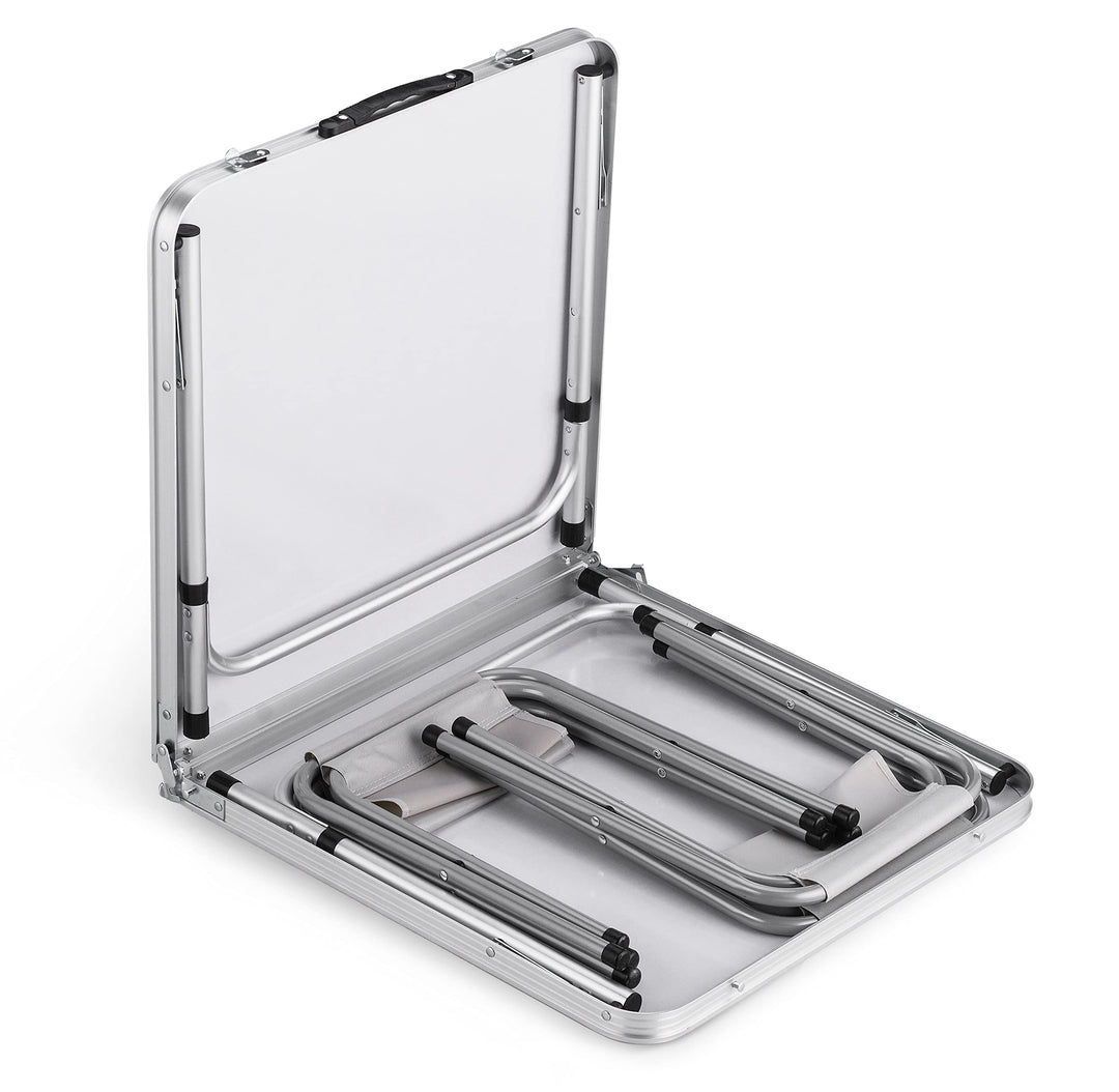 Camping Klapptisch-Set Aluminium 120x60 cm mit 4 Klappstühlen - Bild 6