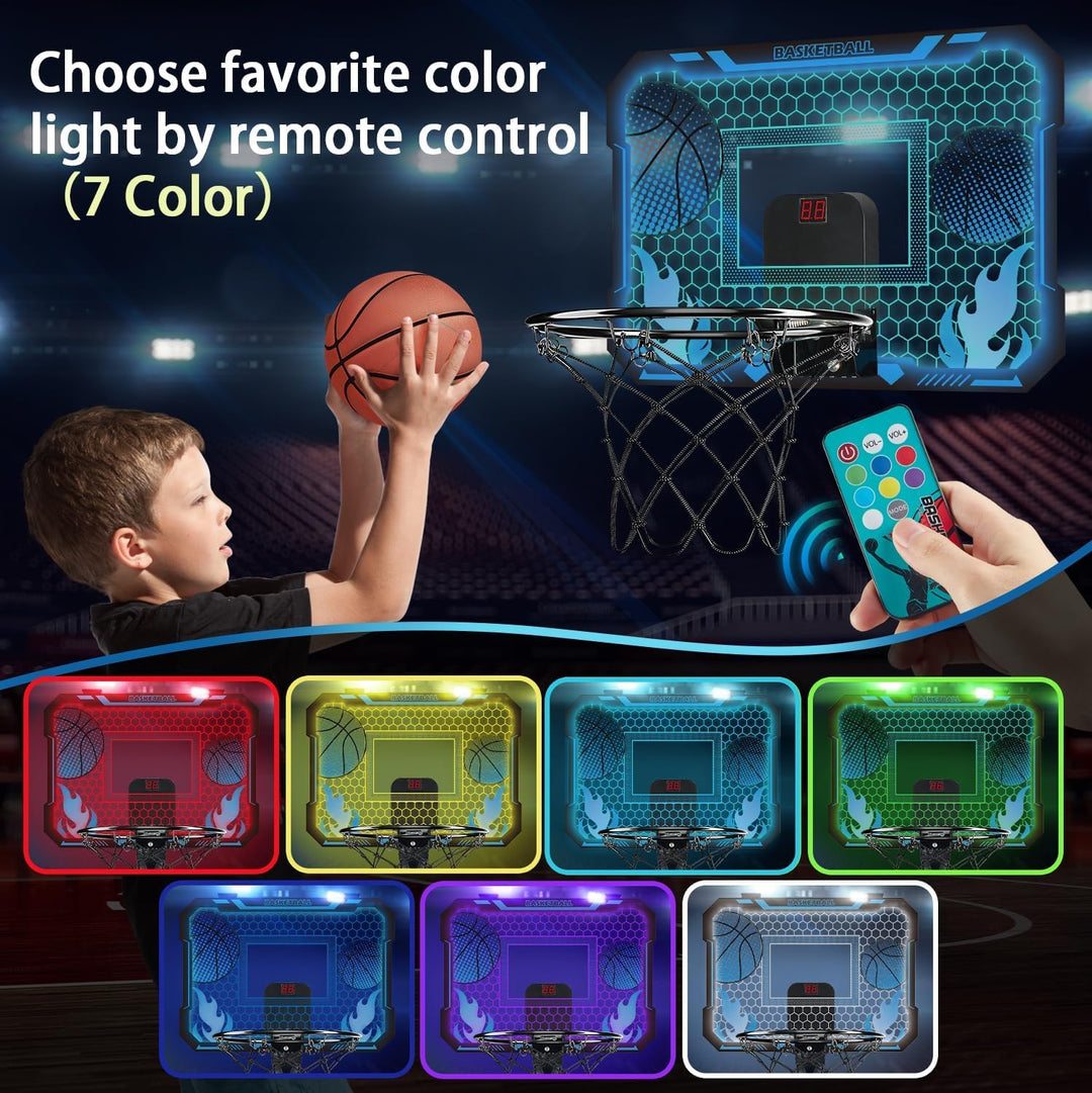 Indoor-Basketballkorb Kinder mit LED-Beleuchtung &amp; Anzeigetafel, 3 Modi - Bild 3