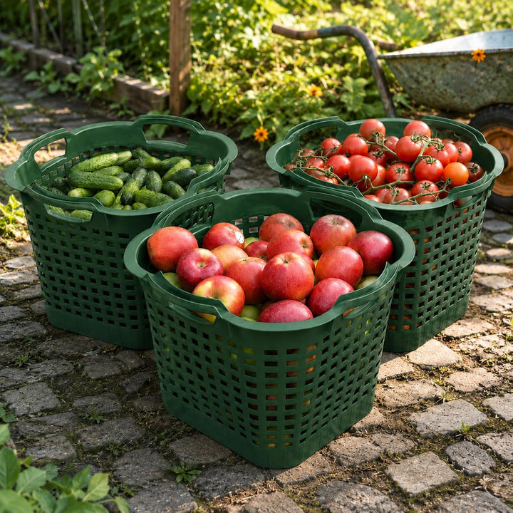 Erntekorb 25 Liter 5er-Set HDPE stapelbar Garten und Haushalt - Bild 2
