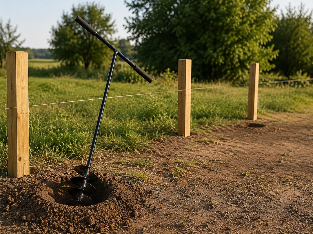 Erdbohrer Stahl Ø 250 mm Handbohrer Garten 105 cm Gesamtlänge - Bild 6