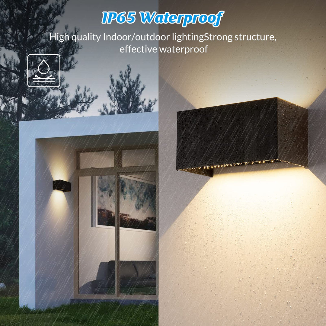 LED Wandleuchte 24W 2er-Set Aluminium IP65 3000K Innen/Aussen - Bild 3