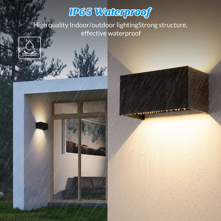 LED Wandleuchte 24W 2er-Set Aluminium IP65 3000K Innen/Aussen - Bild 3