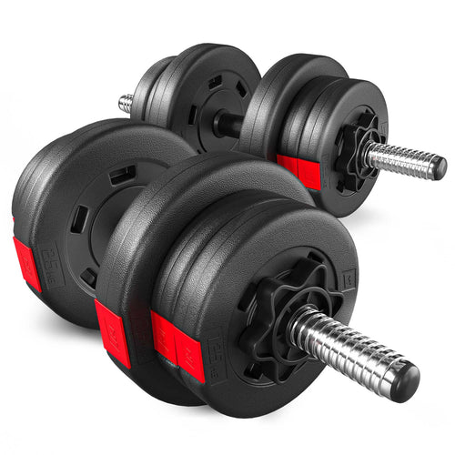 Kurzhantel-Set 2x10kg Stahl verchromt 30mm mit Sternverschlüssen