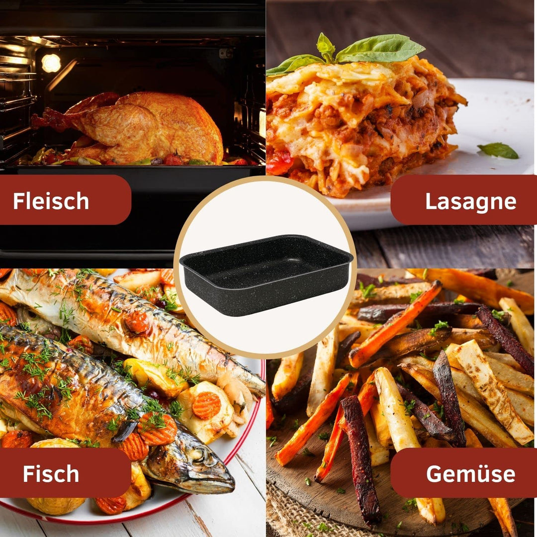 Auflaufform Set 3-teilig Aluminium Antihaft für Lasagne &amp; Aufläufe - Bild 7