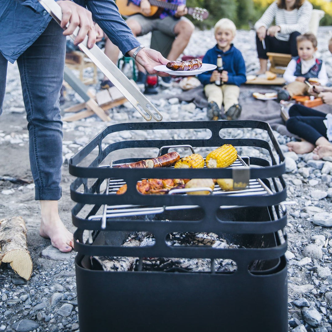 Grillrost Edelstahl höhenverstellbar für CUBE Feuerkorb eckig - Bild 5