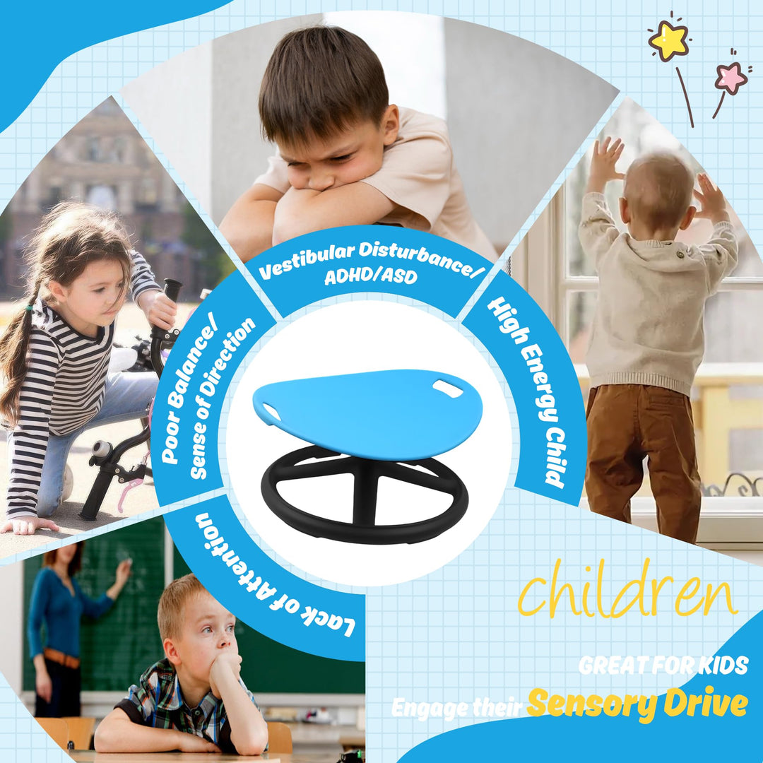 Sensorik Drehstuhl Kinder 360° mit Sicherheitsgriff rutschfest - Bild 5