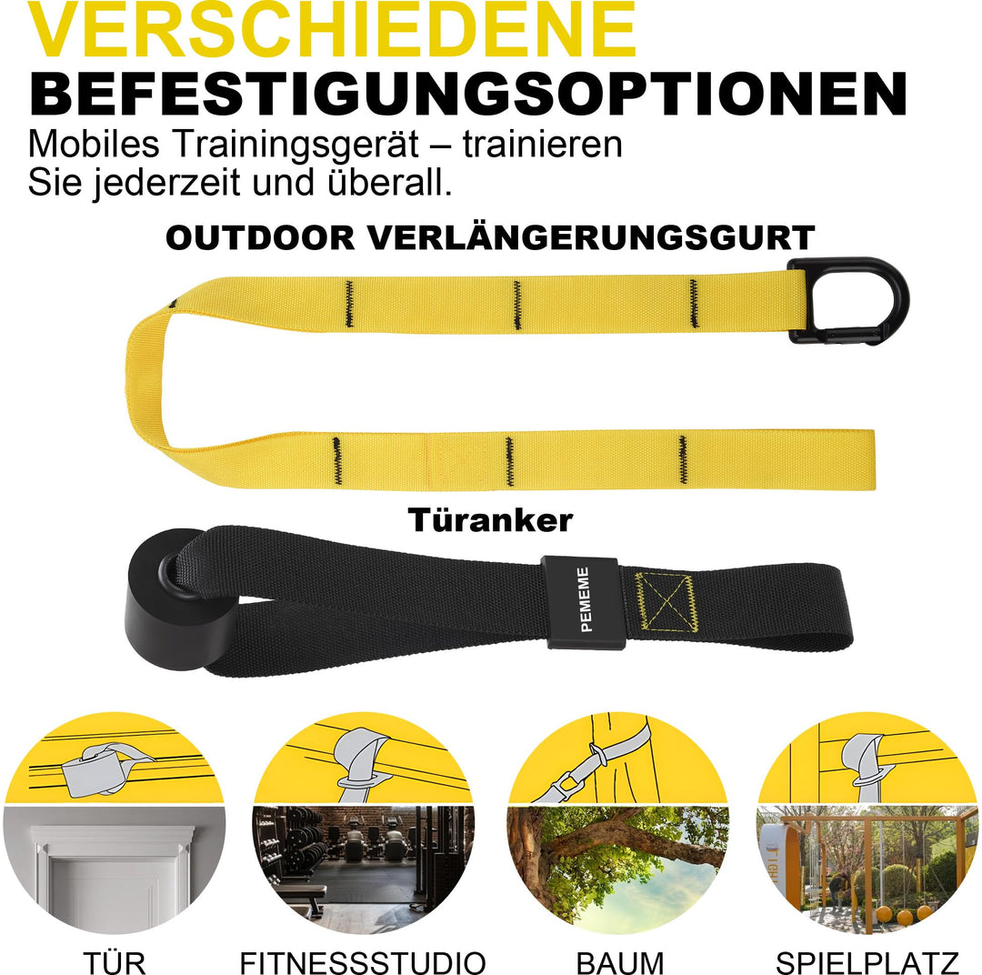 Schlingentrainer Set mit Türanker für Ganzkörpertraining - Bild 4
