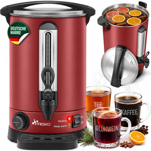 Glühweinkocher 6,8L 1500W Edelstahl mit Zapfhahn & Thermostat