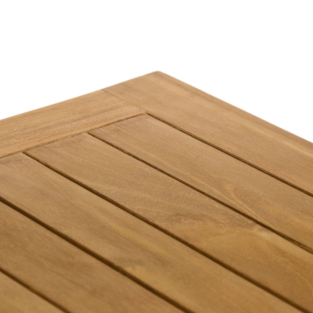 Beistelltisch Teakholz massiv quadratisch 50x50 cm für Balkon - Bild 4