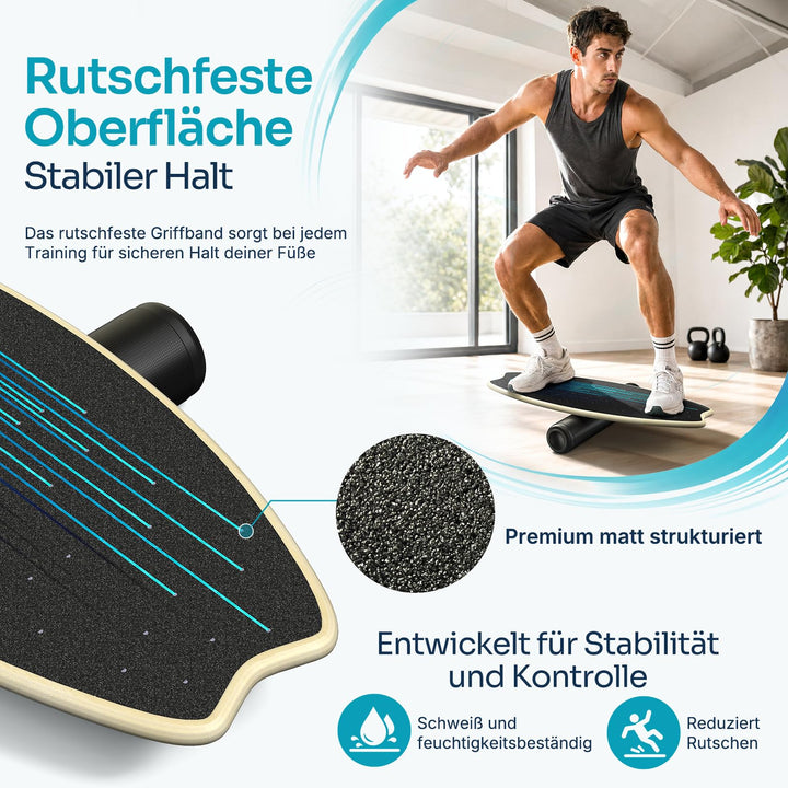 Balance Board Holz 2-in-1 mit Rolle und Ball für Kinder und Erwachsene - Bild 7