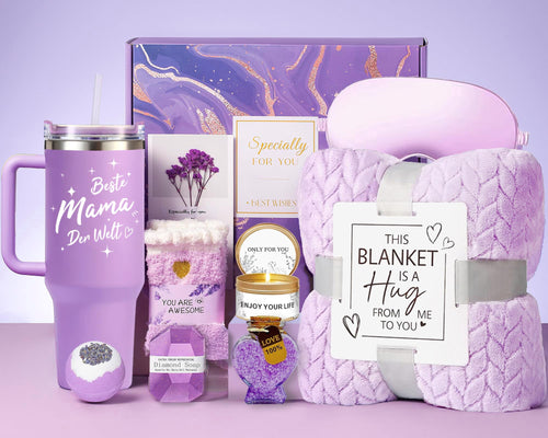 Spa Geschenkset für Frauen 11-teilig mit Thermobecher und Kuscheldecke