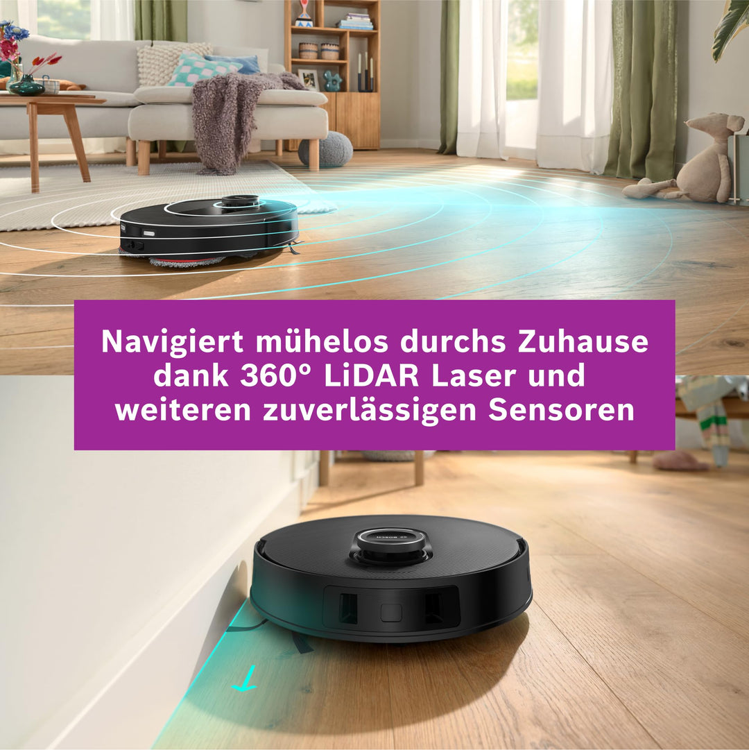 Saug- und Wischroboter 11.000 Pa mit Nass-Trocken-Servicestation