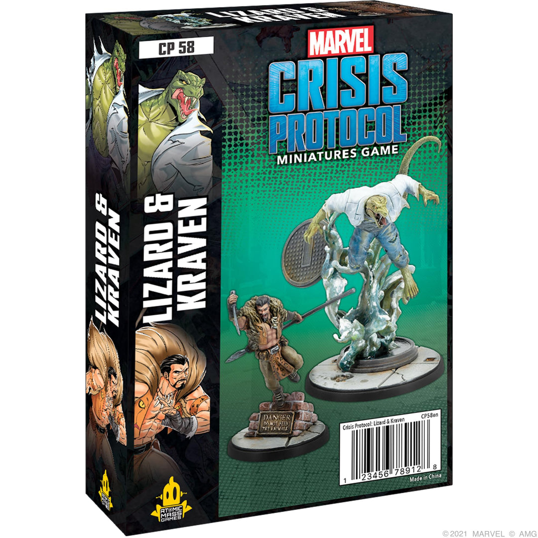 Marvel Crisis Protocol Miniaturen Lizard &amp; Kraven 2-Figuren-Set