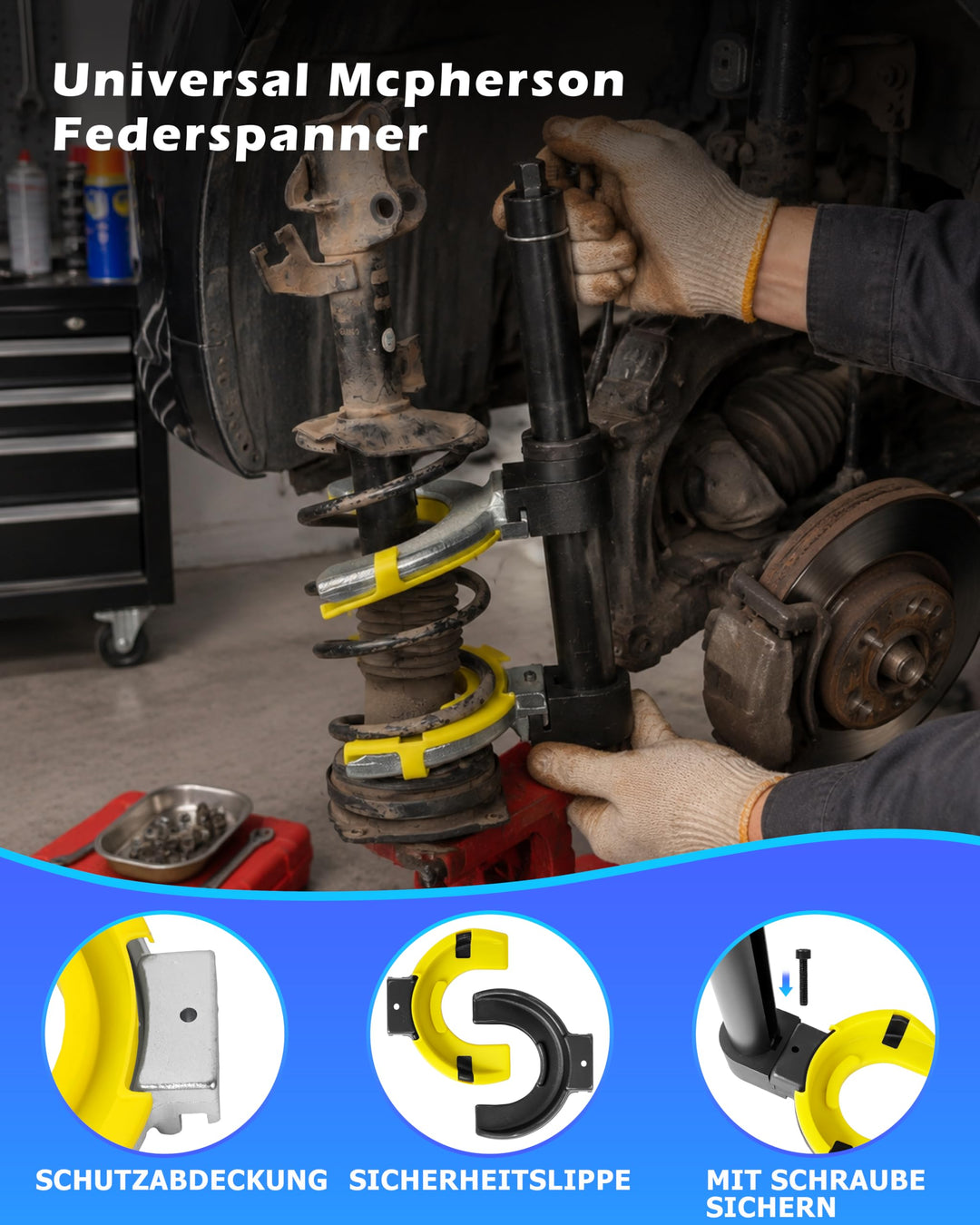Federspanner McPherson Universal Federbein Werkzeug 1050 kg Spannkraft - Bild 2