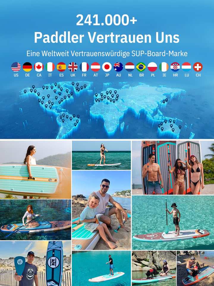 SUP Board aufblasbar XXL 335x83x15cm 250kg für 2+ Personen - Bild 3
